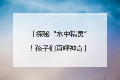 探秘“水中精灵”！孩子们直呼神奇