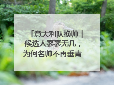 意大利队换帅｜候选人寥寥无几，为何名帅不再垂青“蓝衣军团”？