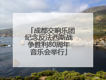 成都交响乐团纪念反法西斯战争胜利80周年音乐会举行
