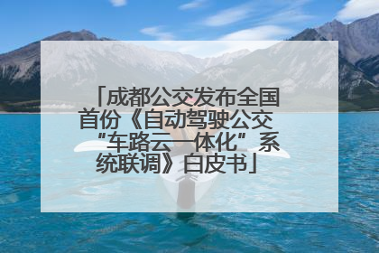 成都公交发布全国首份《自动驾驶公交“车路云一体化”系统联调》白皮书