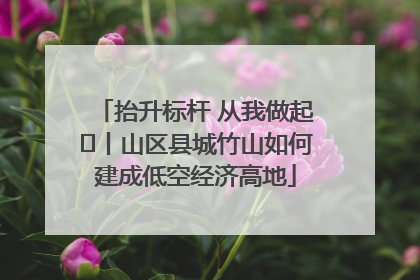 抬升标杆 从我做起⑭丨山区县城竹山如何建成低空经济高地