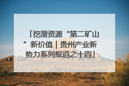 挖潜资源“第二矿山”新价值｜贵州产业新势力系列报道之十四