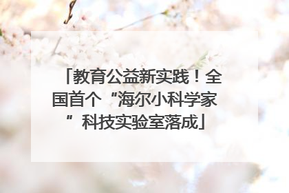 教育公益新实践！全国首个“海尔小科学家”科技实验室落成