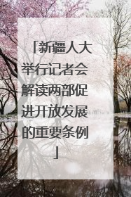 新疆人大举行记者会解读两部促进开放发展的重要条例