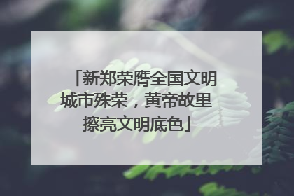 新郑荣膺全国文明城市殊荣，黄帝故里擦亮文明底色