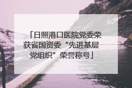 日照港口医院党委荣获省国资委“先进基层党组织”荣誉称号