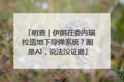 明查｜伊朗在委内瑞拉造地下导弹系统？图是AI，说法没证据