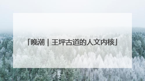 晚潮｜王坪古道的人文内核