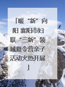 暖“新”向阳 襄阳市妇联“三新”领域夏令营亲子活动火热开展