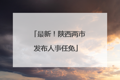 最新！陕西两市发布人事任免