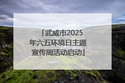 武威市2025年六五环境日主题宣传周活动启动