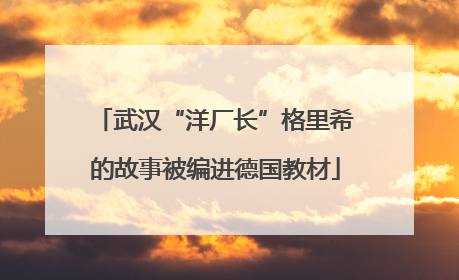 武汉“洋厂长”格里希的故事被编进德国教材