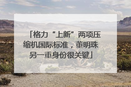 格力“上新”两项压缩机国际标准，董明珠另一重身份很关键