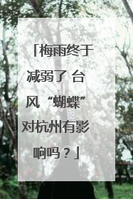 梅雨终于减弱了 台风“蝴蝶”对杭州有影响吗？