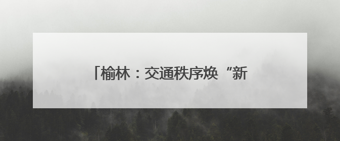 榆林：交通秩序焕“新” 人车出行有“礼”