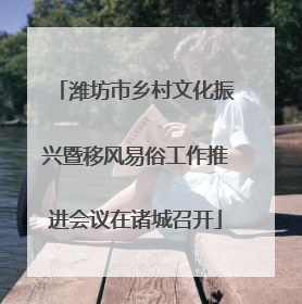 潍坊市乡村文化振兴暨移风易俗工作推进会议在诸城召开