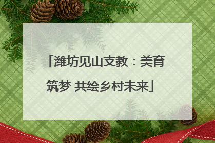 潍坊见山支教：美育筑梦 共绘乡村未来