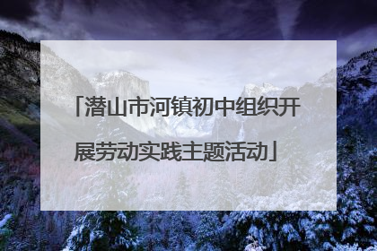 潜山市河镇初中组织开展劳动实践主题活动