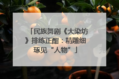 民族舞剧《大染坊》排练正酣：精雕细琢见“人物”