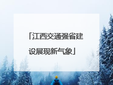 江西交通强省建设展现新气象