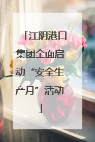 江阴港口集团全面启动“安全生产月”活动