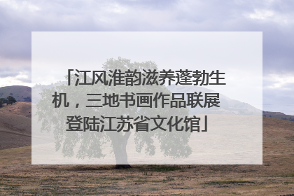 江风淮韵滋养蓬勃生机，三地书画作品联展登陆江苏省文化馆