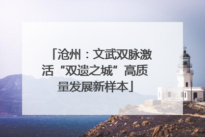 沧州：文武双脉激活“双遗之城”高质量发展新样本