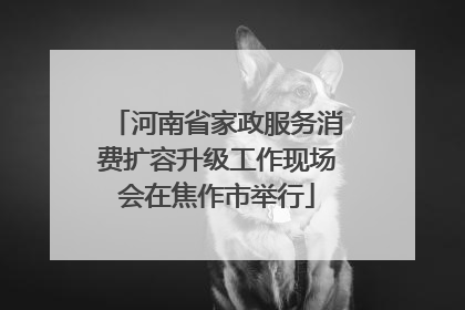 河南省家政服务消费扩容升级工作现场会在焦作市举行