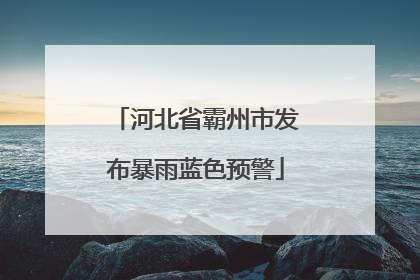 河北省霸州市发布暴雨蓝色预警