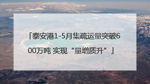 泰安港1-5月集疏运量突破600万吨 实现“量增质升”