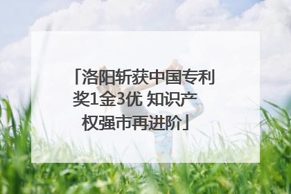 洛阳斩获中国专利奖1金3优 知识产权强市再进阶