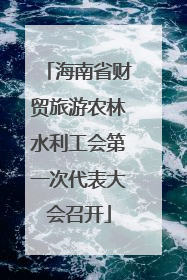 海南省财贸旅游农林水利工会第一次代表大会召开