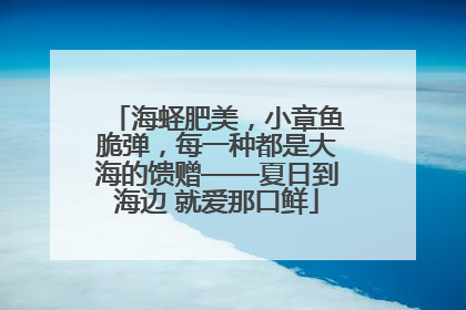 海蛏肥美，小章鱼脆弹，每一种都是大海的馈赠——夏日到海边 就爱那口鲜