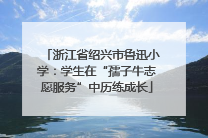 浙江省绍兴市鲁迅小学：学生在“孺子牛志愿服务”中历练成长