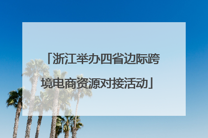 浙江举办四省边际跨境电商资源对接活动