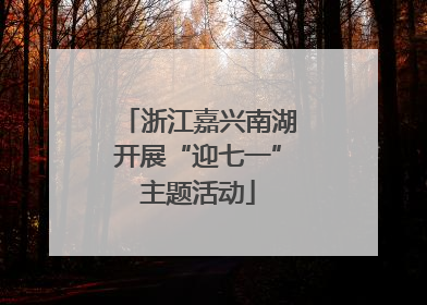 浙江嘉兴南湖开展“迎七一”主题活动