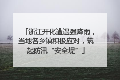 浙江开化遭遇强降雨，当地各乡镇积极应对，筑起防汛“安全堤”