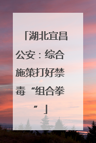湖北宜昌公安：综合施策打好禁毒“组合拳”