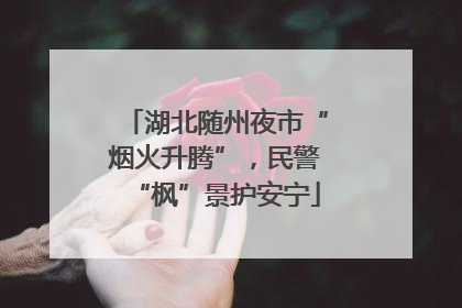 湖北随州夜市“烟火升腾”，民警“枫”景护安宁