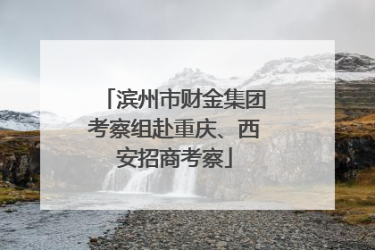 滨州市财金集团考察组赴重庆、西安招商考察