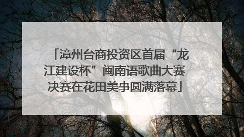 漳州台商投资区首届“龙江建设杯”闽南语歌曲大赛决赛在花田美事圆满落幕