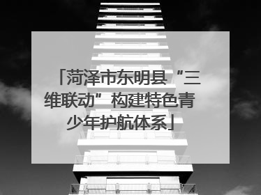 菏泽市东明县“三维联动”构建特色青少年护航体系
