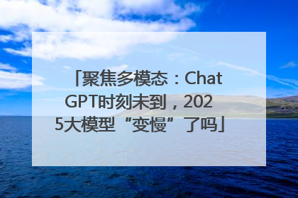 聚焦多模态：ChatGPT时刻未到，2025大模型“变慢”了吗