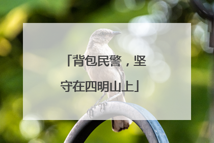 背包民警，坚守在四明山上