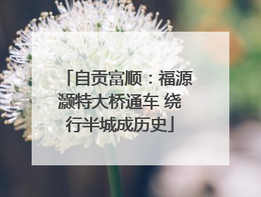 自贡富顺：福源灏特大桥通车 绕行半城成历史