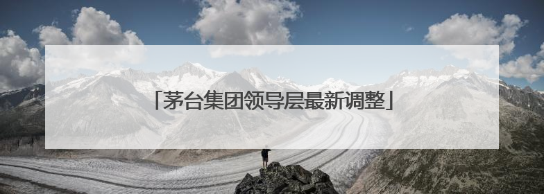 茅台集团领导层最新调整