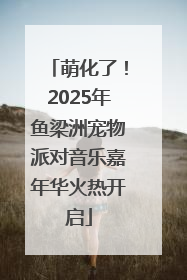 萌化了！2025年鱼梁洲宠物派对音乐嘉年华火热开启