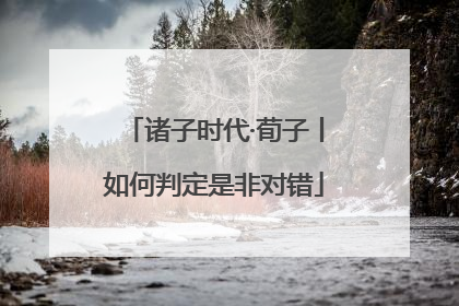 诸子时代·荀子丨如何判定是非对错