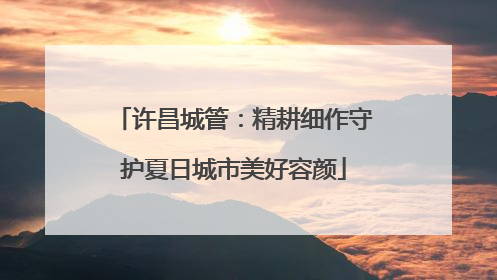许昌城管：精耕细作守护夏日城市美好容颜