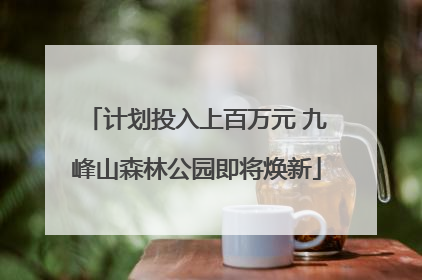 计划投入上百万元 九峰山森林公园即将焕新